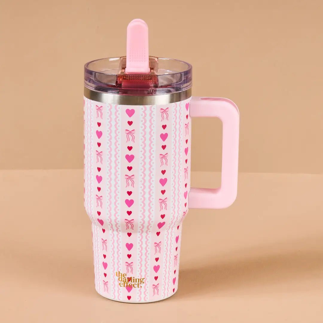 20 oz Lifestyle Flip Straw Tumbler - Oh So Lovely - Juli's Wearable Art