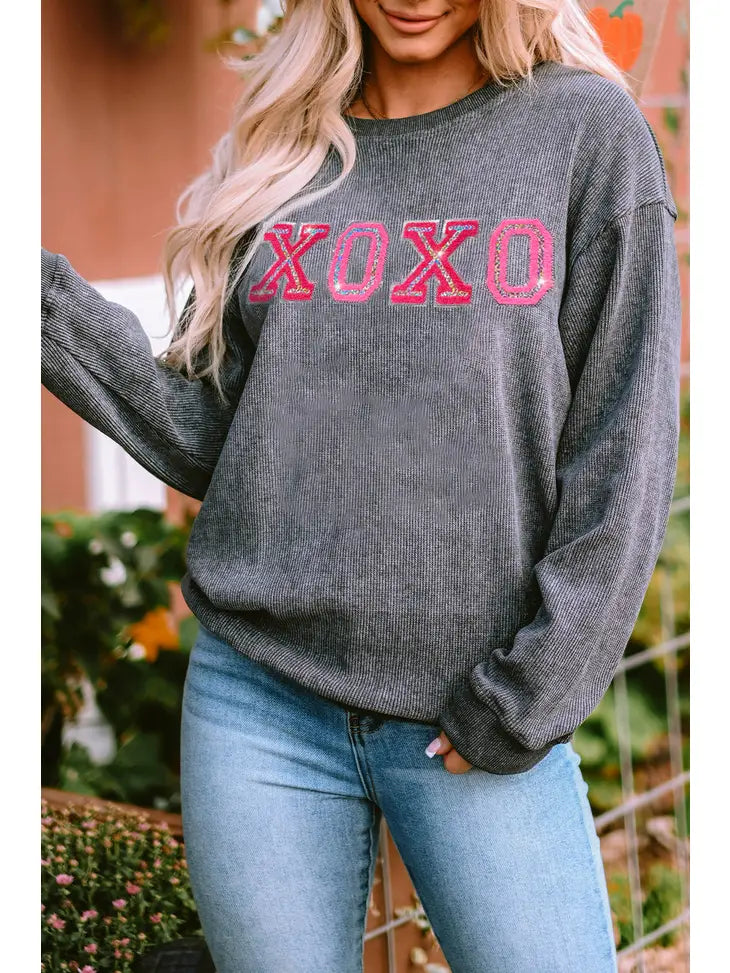 Sequin Grey Sweatshirts