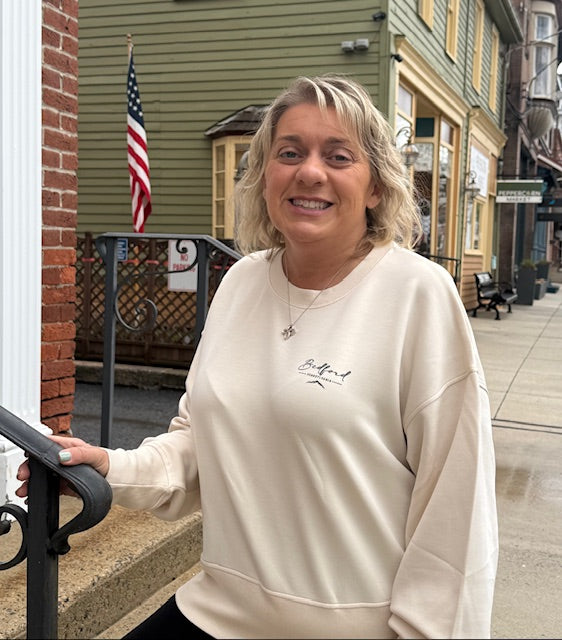 Bedford Pennsylvania Sand Wash Crew Neck | Oat Milk