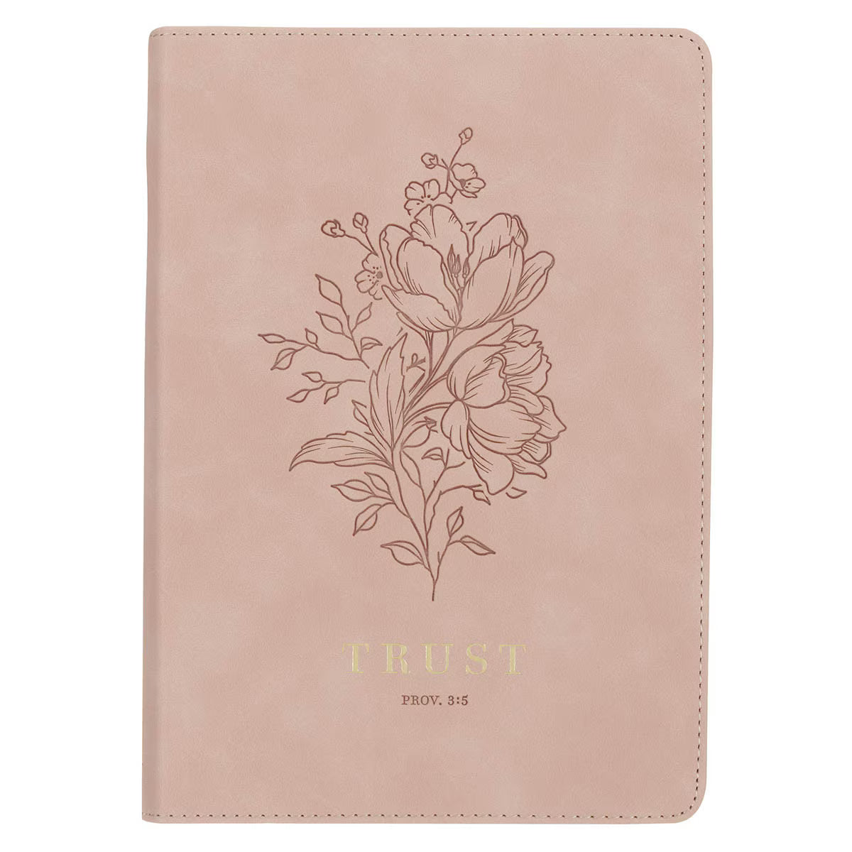 Trust Mottled Blush Faux Leather Classic Journal - Proverbs 3:5