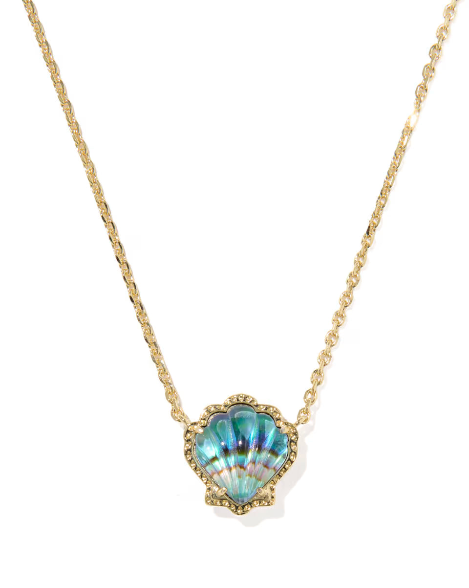 Kendra Scott Brynne Shell Gold Short Pendant Necklace - Abalone