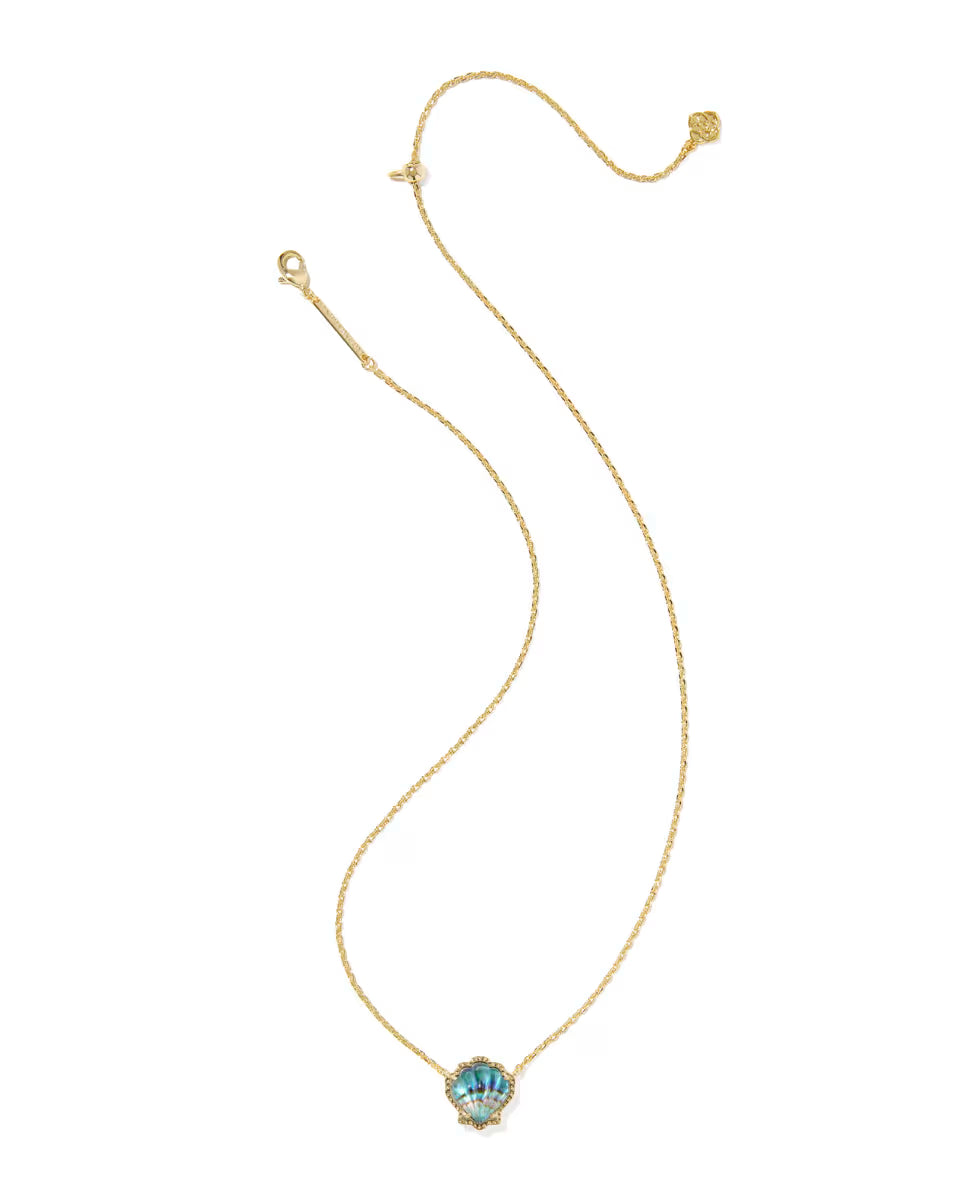 Kendra Scott Brynne Shell Gold Short Pendant Necklace - Abalone