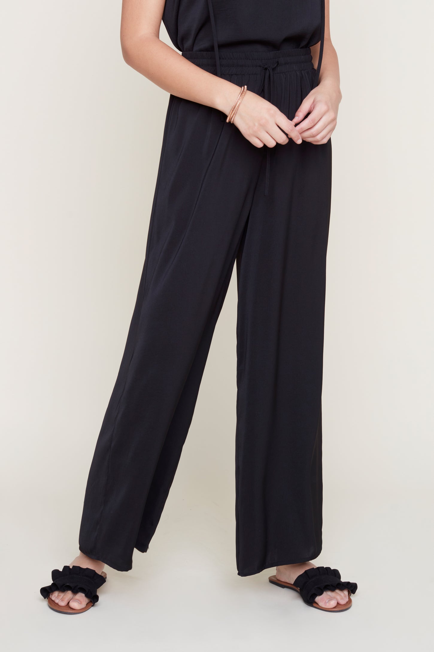 Renuar Petite Black Palazzo Pants