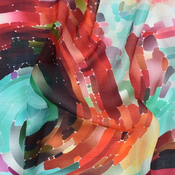 Augusto Geo Print Silk Scarf - Juli's Wearable Art