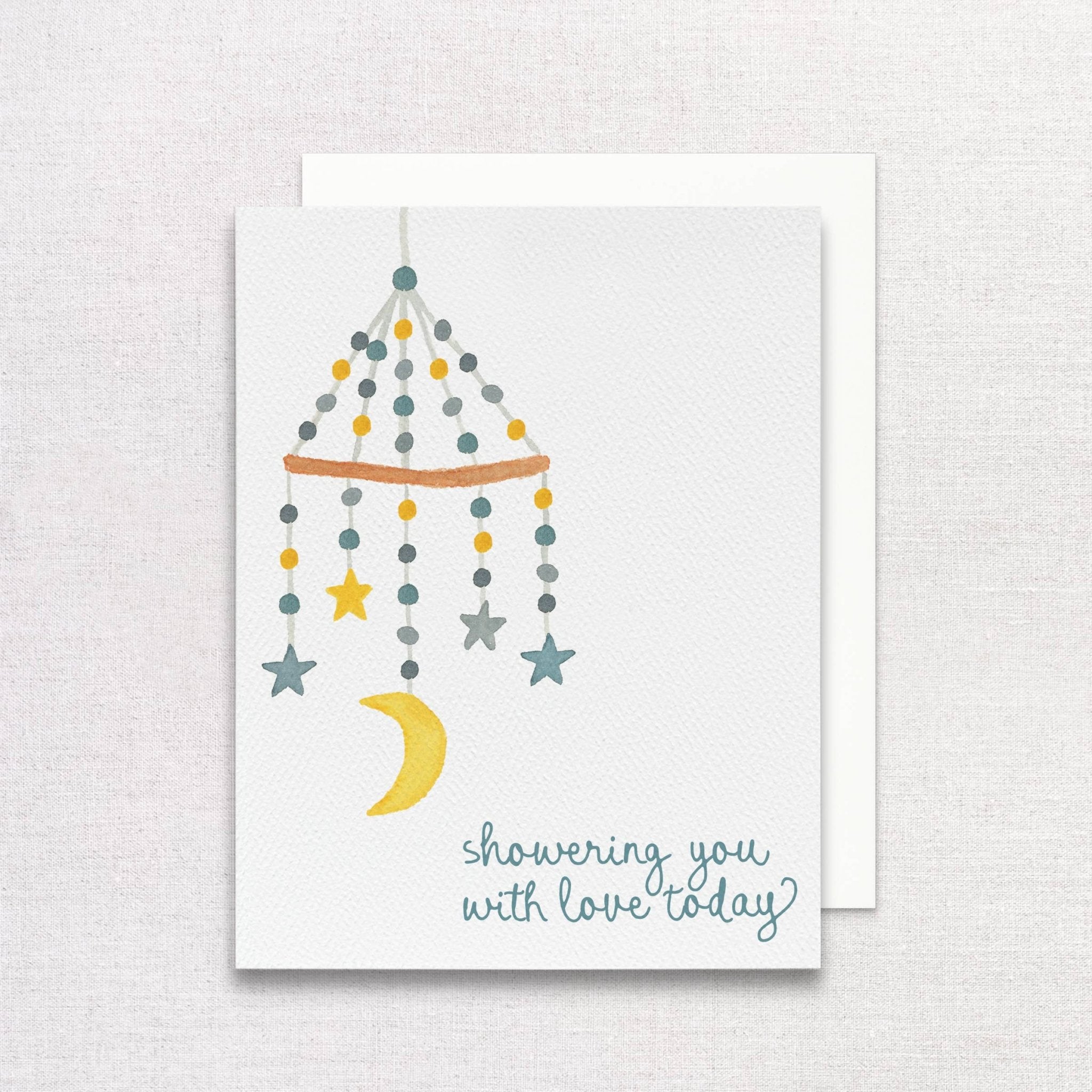 Baby Shower Greeting Card | Showering You With Love Card - Juli's Wearable Art