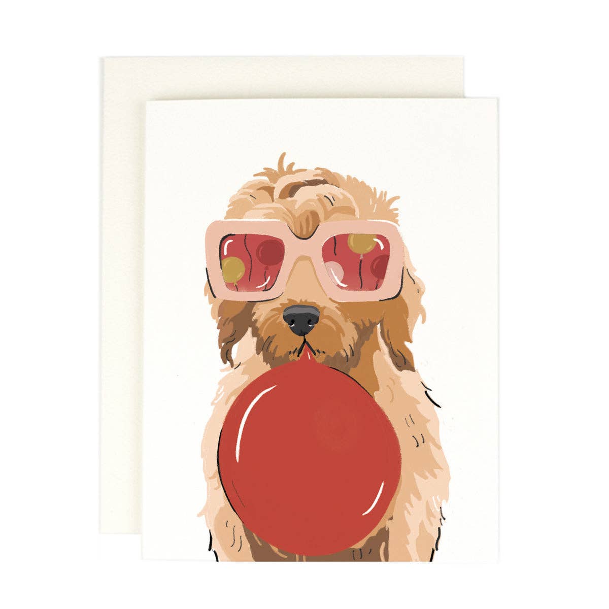 Balloon Dog with Sunglasses Greeting Card - Juli's Wearable Art
