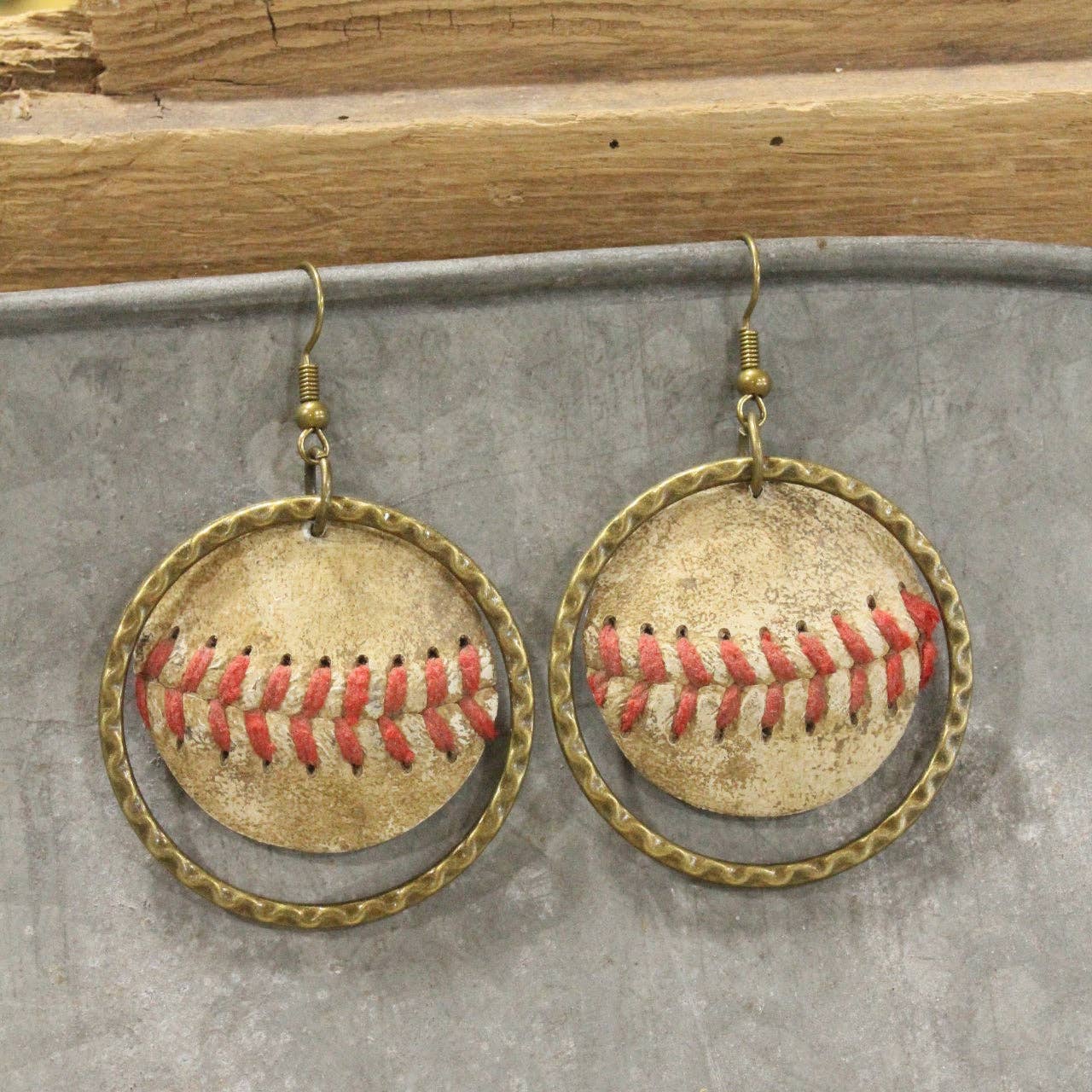 Batter Up Baseball Dangle Earrings - Juli's Wearable Art