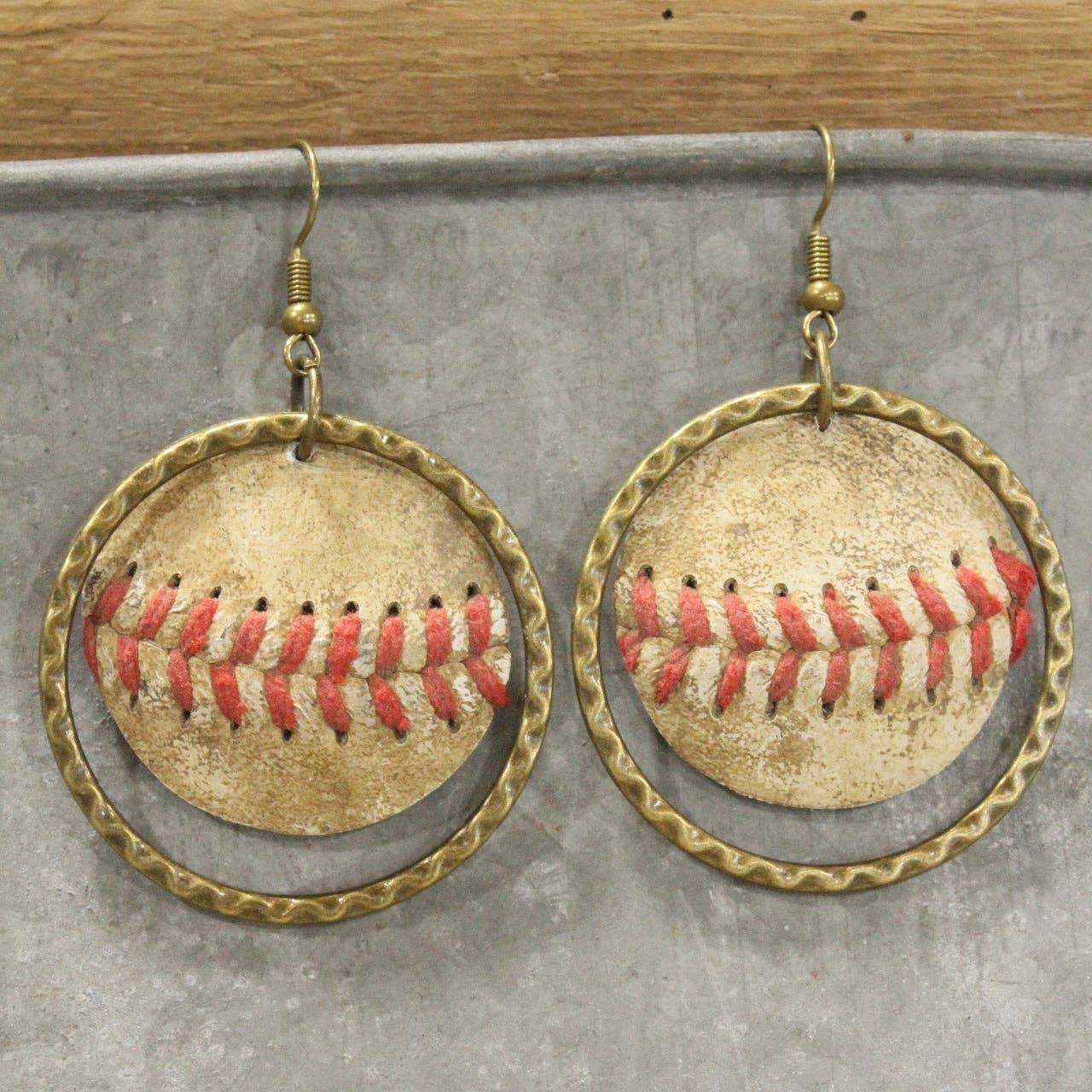 Batter Up Baseball Dangle Earrings - Juli's Wearable Art