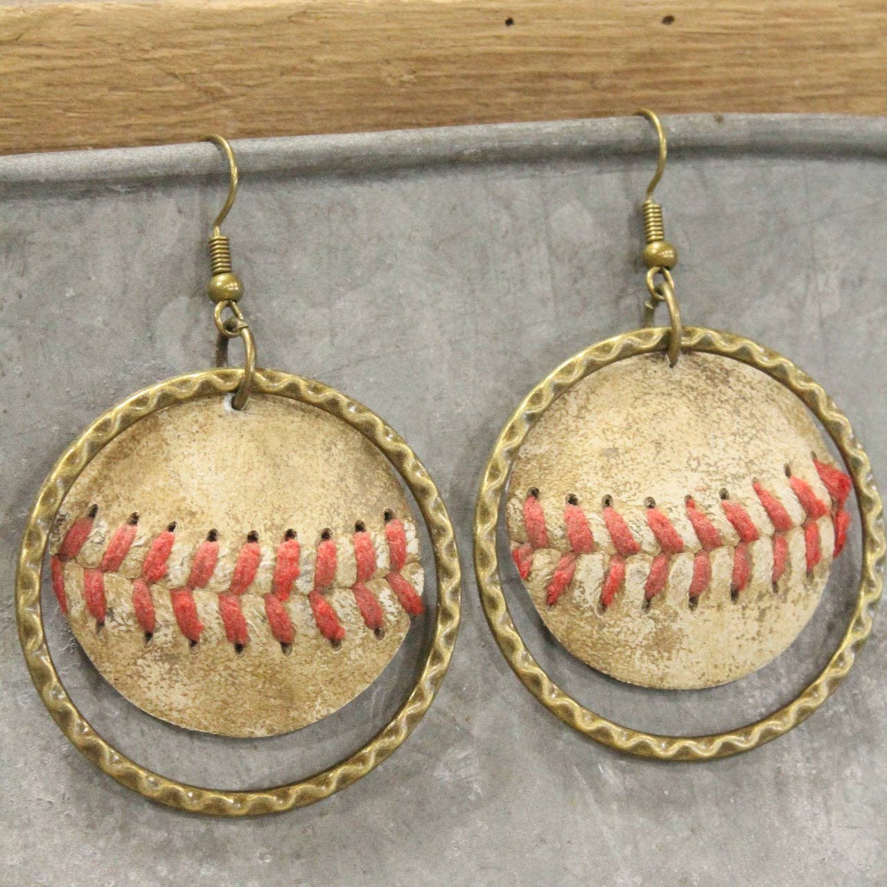 Batter Up Baseball Dangle Earrings - Juli's Wearable Art