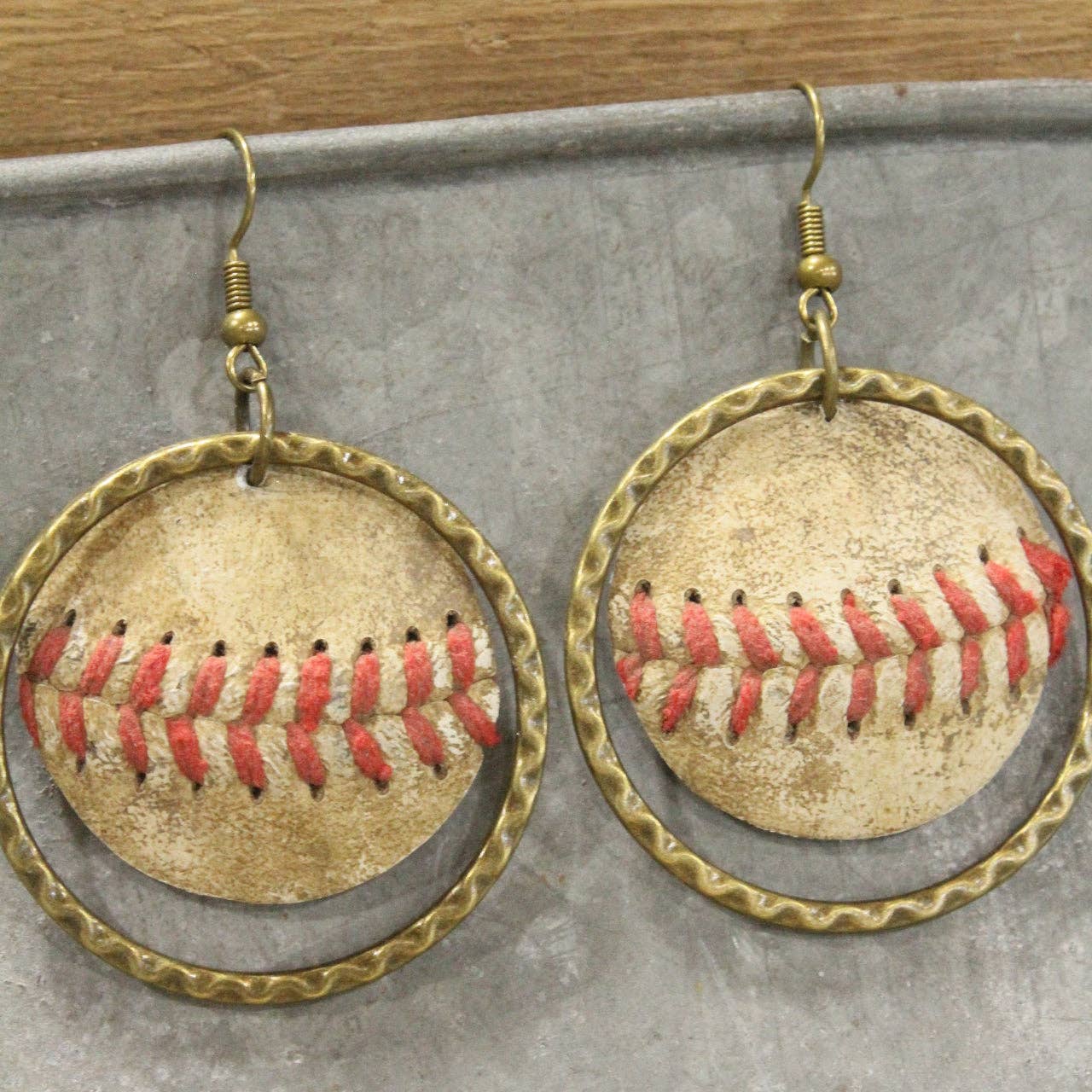Batter Up Baseball Dangle Earrings - Juli's Wearable Art