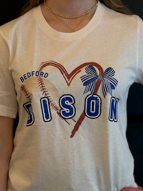 Bedford Bison "For the Love of Baseball" Tee - Juli's Wearable Art