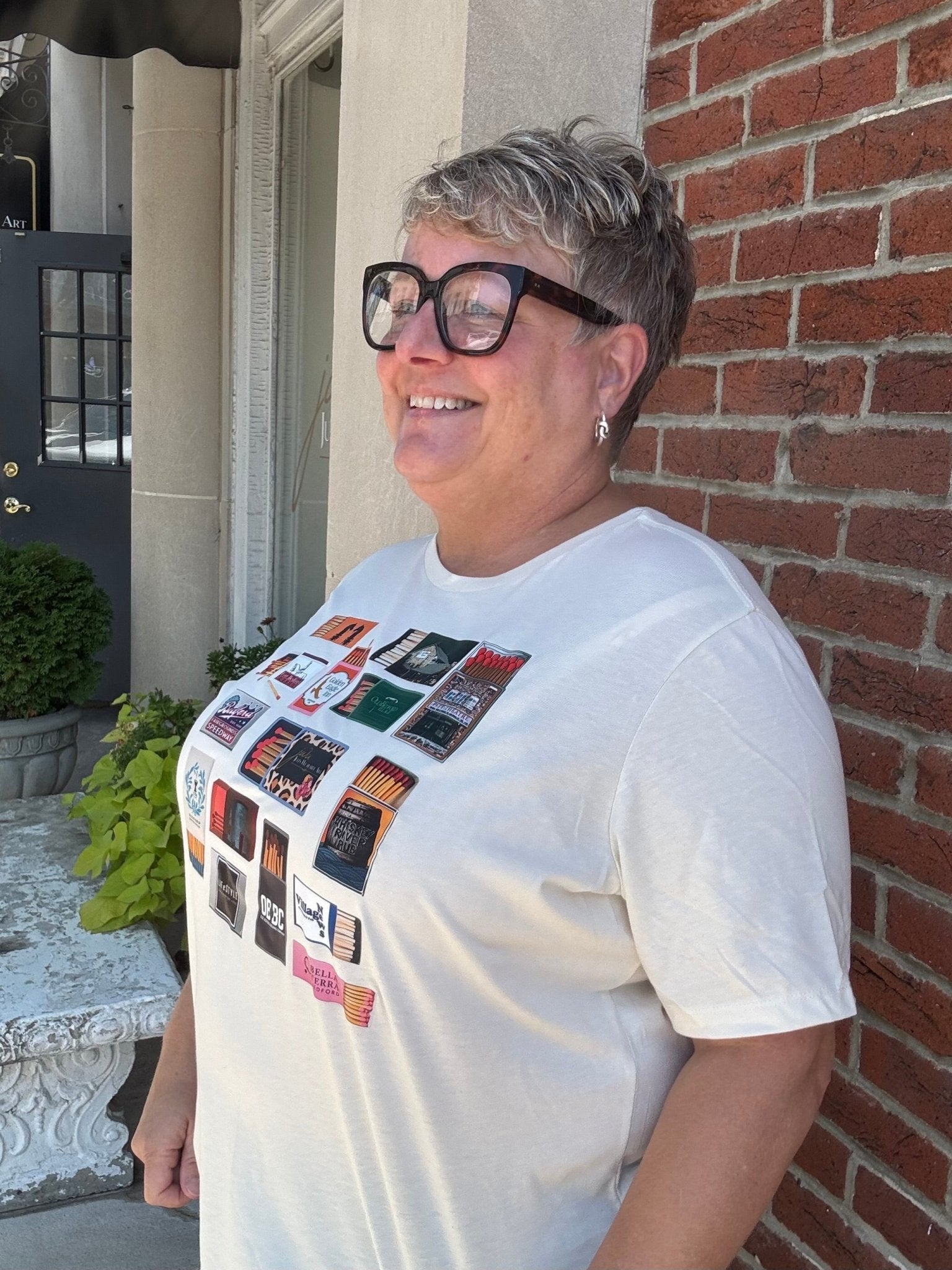 Bedford Matchbox Graphic T-Shirt – Local Landmark Print - Juli's Wearable Art