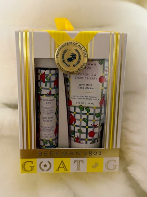 Beekman 1802 Pistachio & Dark Cherry Hand & Lip Gift Set - Juli's Wearable Art