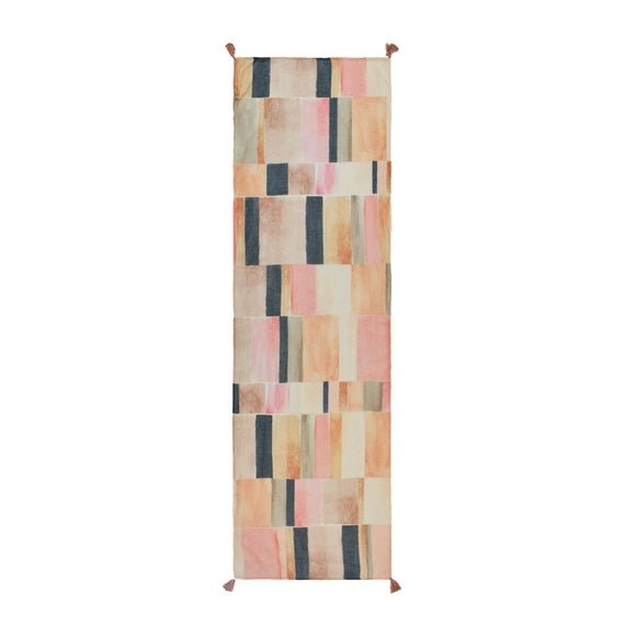 Berkeley Geo Peach & Black Colorblock Scarf - Juli's Wearable Art