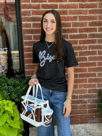 Black Leopard Print Bisons Tee – Unisex Fit - Juli's Wearable Art