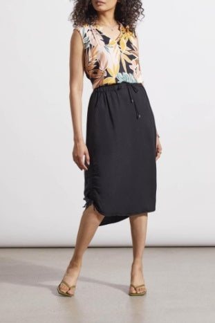 Elastic waist drawstring on sale skirt