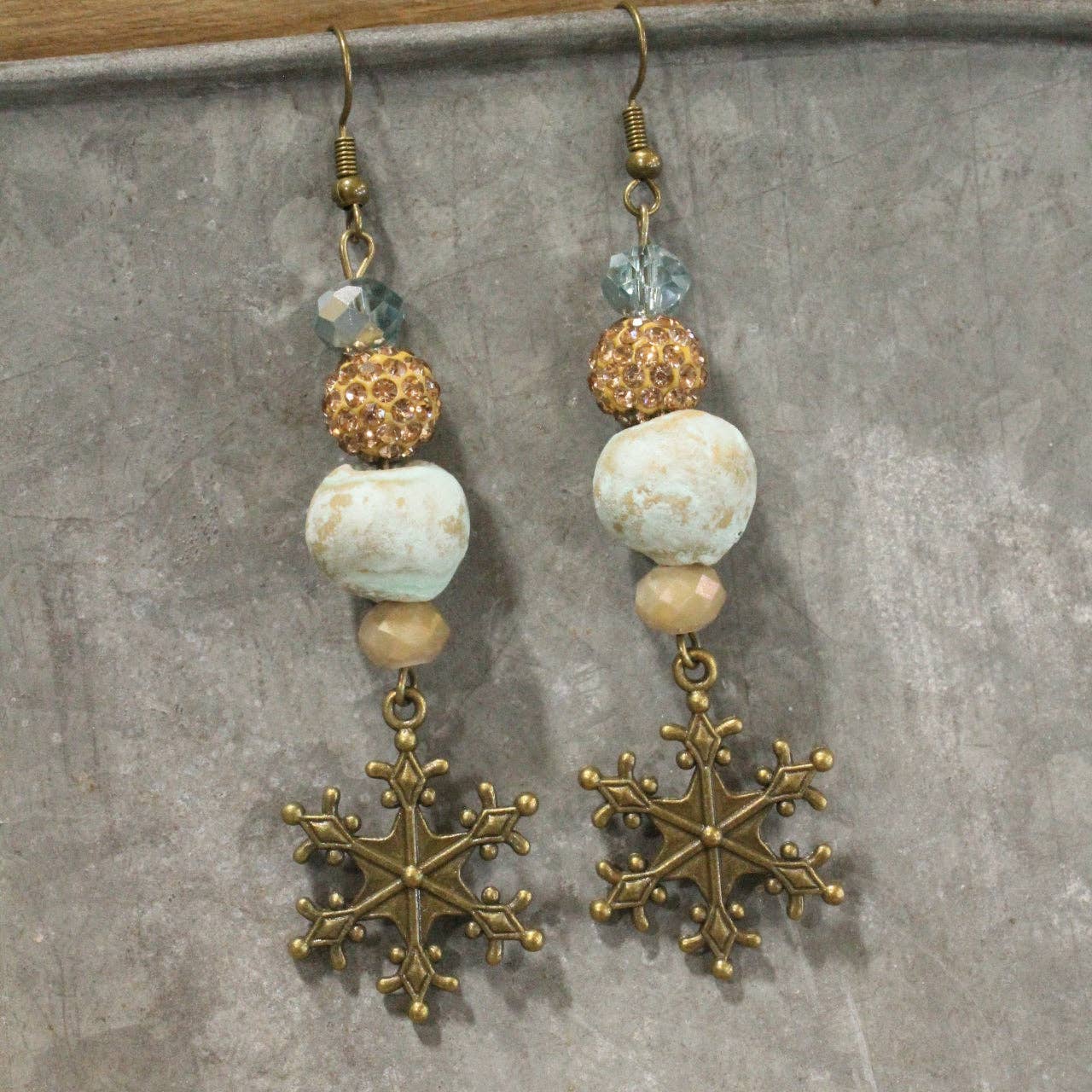 Blizzard Season Dangle Earrings - Juli's Wearable Art