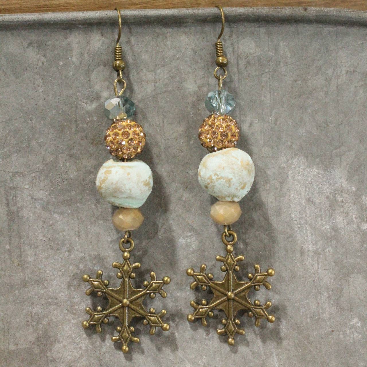 Blizzard Season Dangle Earrings - Juli's Wearable Art