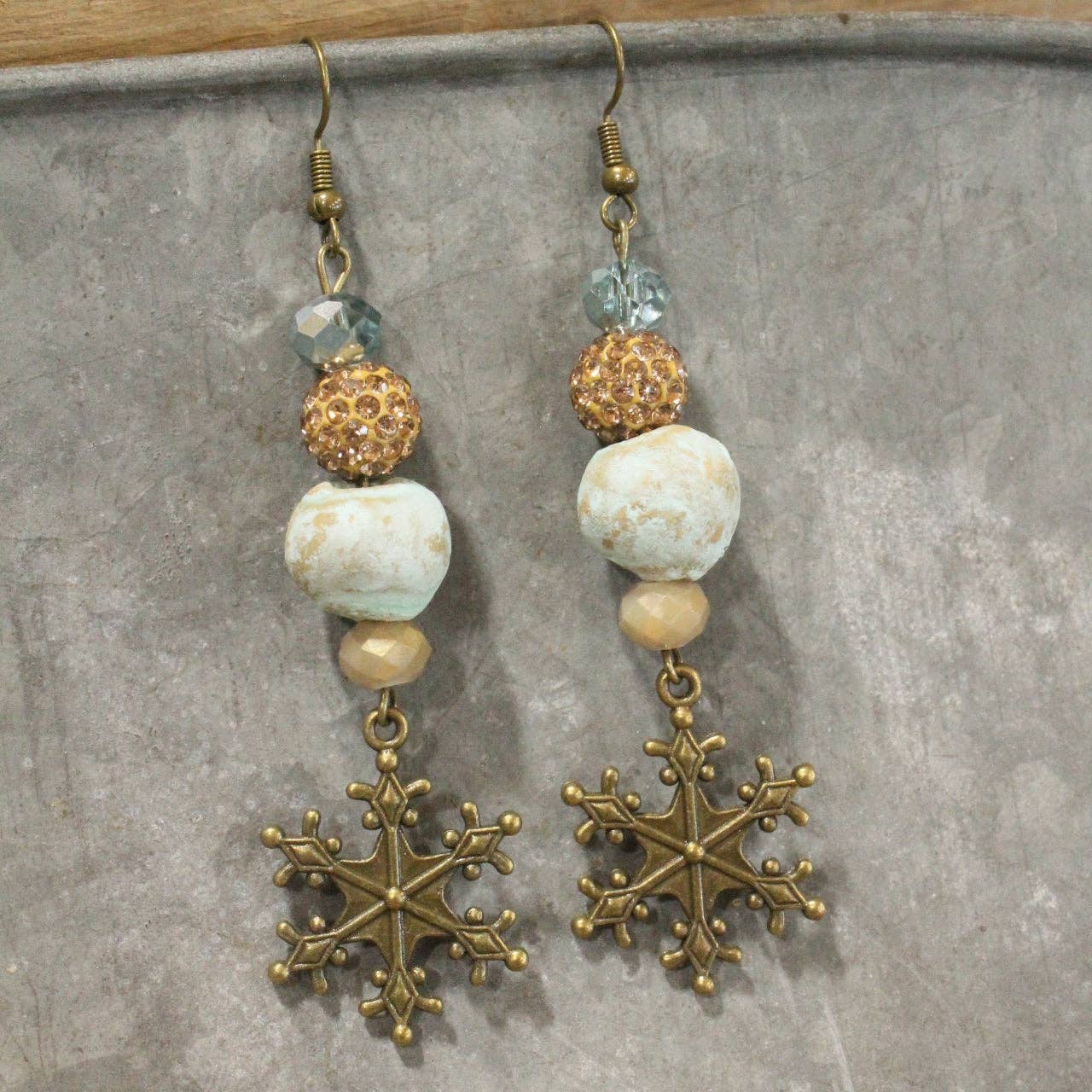 Blizzard Season Dangle Earrings - Juli's Wearable Art