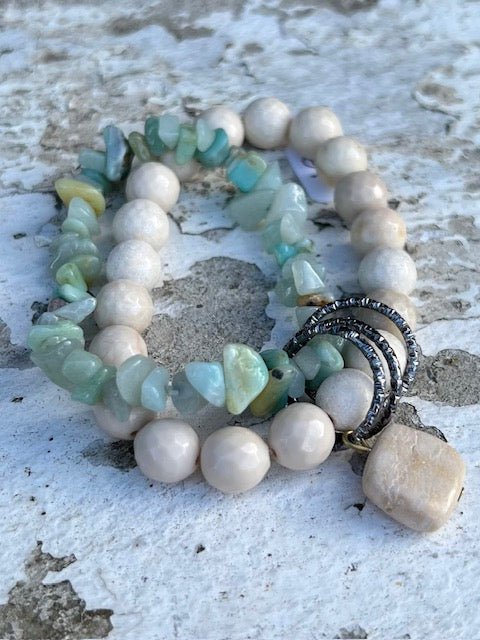 Bohemian Stone & Link Bracelet Set - Juli's Wearable Art