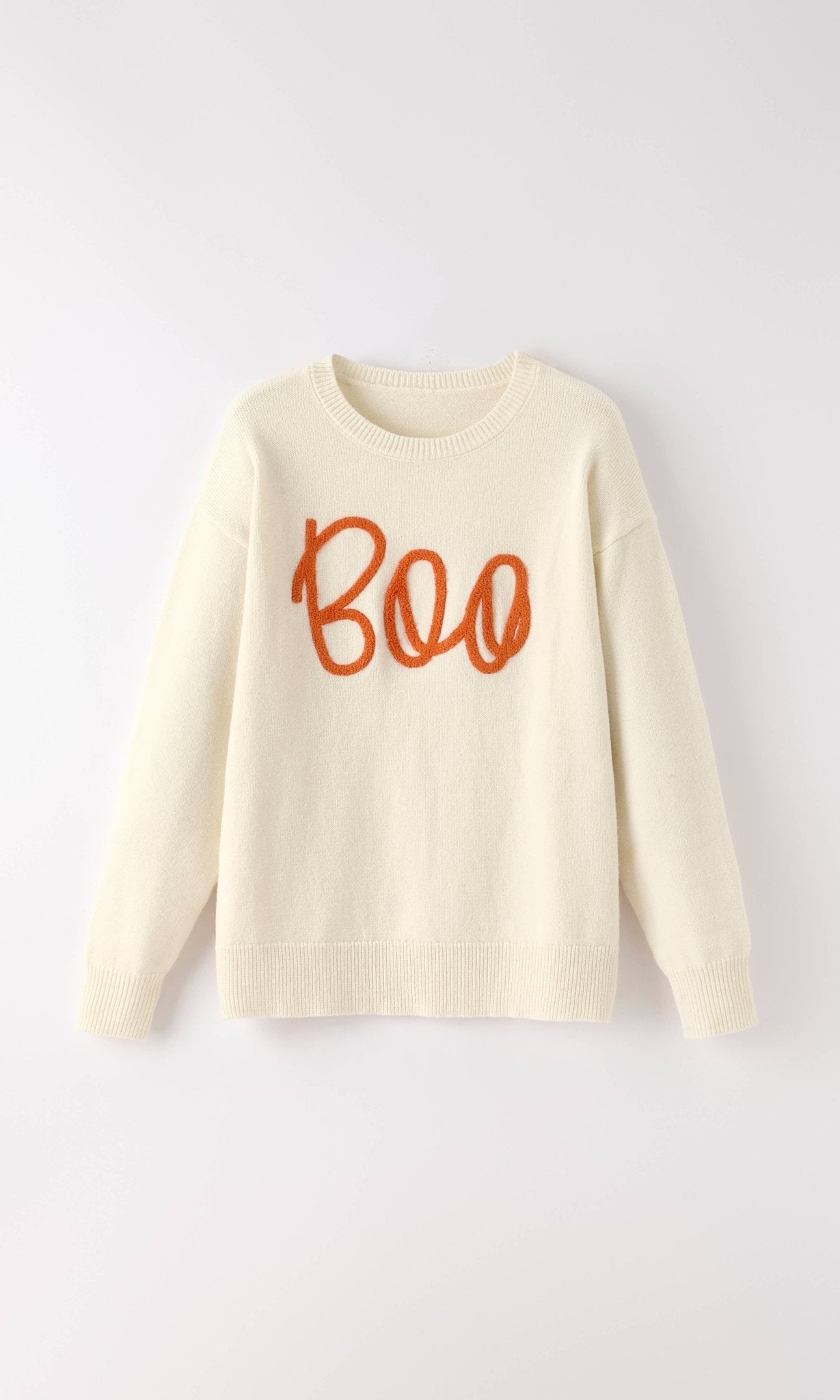 Boo Halloween Knit Sweater – Cozy Fall Pullover - Juli's Wearable Art