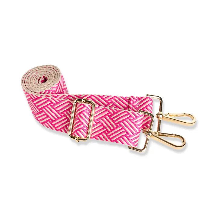 Bright Pink Hydrobag® Handle™ with Pink and Cream Strap - Juli's Wearable Art