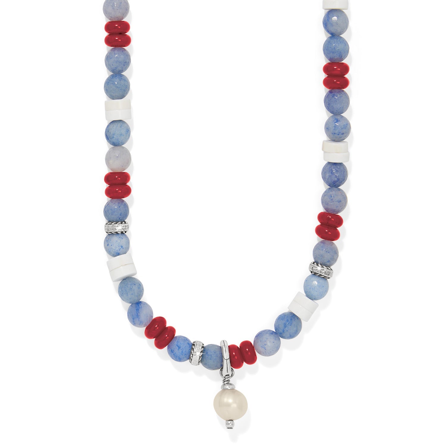 Brighton Americana Beach Pearl Charm Necklace - Juli's Wearable Art
