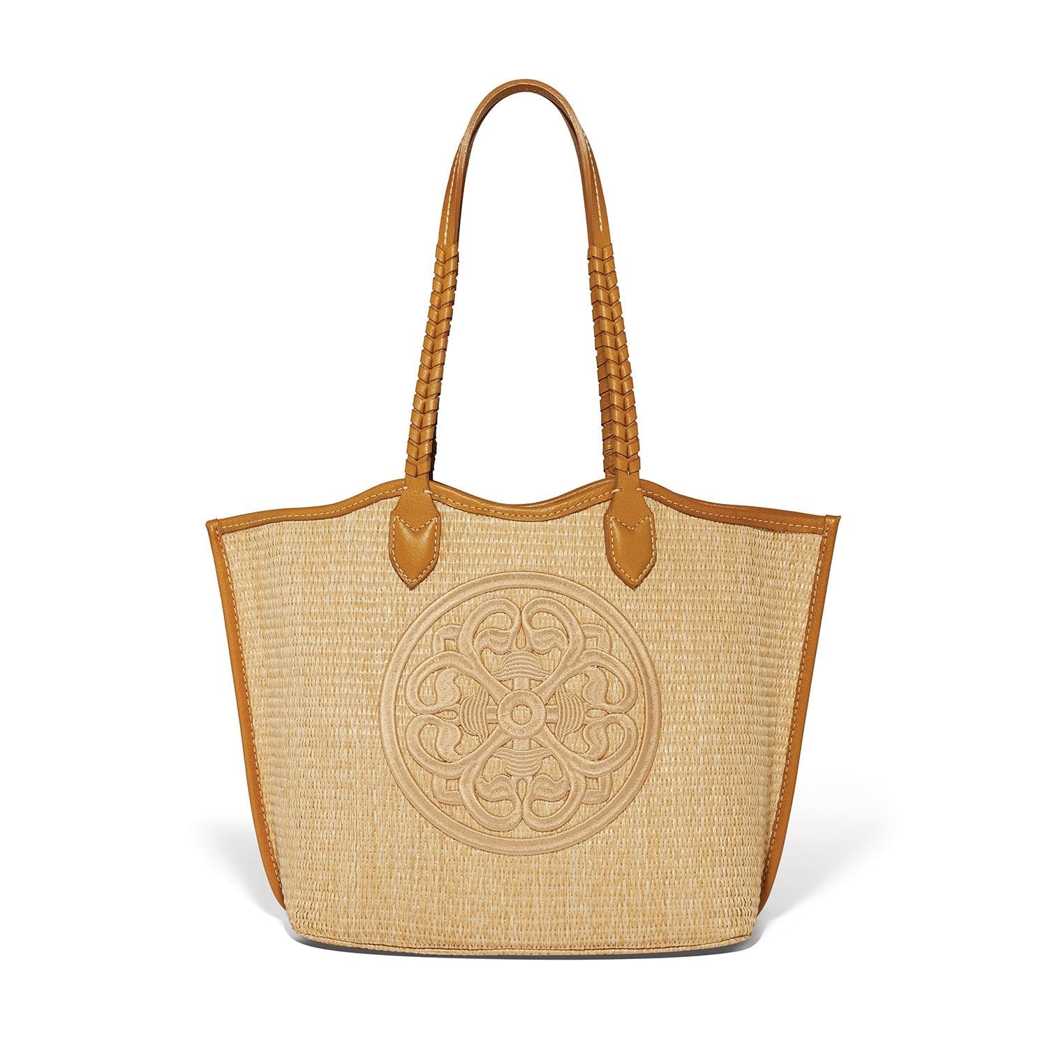 Brighton Bruna Large Straw Tote | Blonde - Juli's Wearable Art