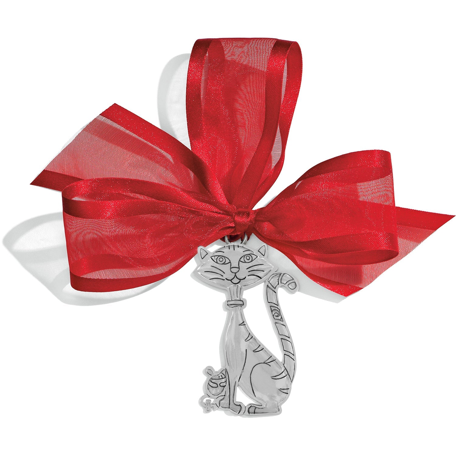 Brighton Candy Cane Cat Ornament - Juli's Wearable Art