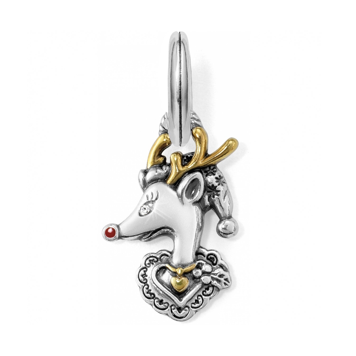 Brighton Christmas Deer Charm - Juli's Wearable Art