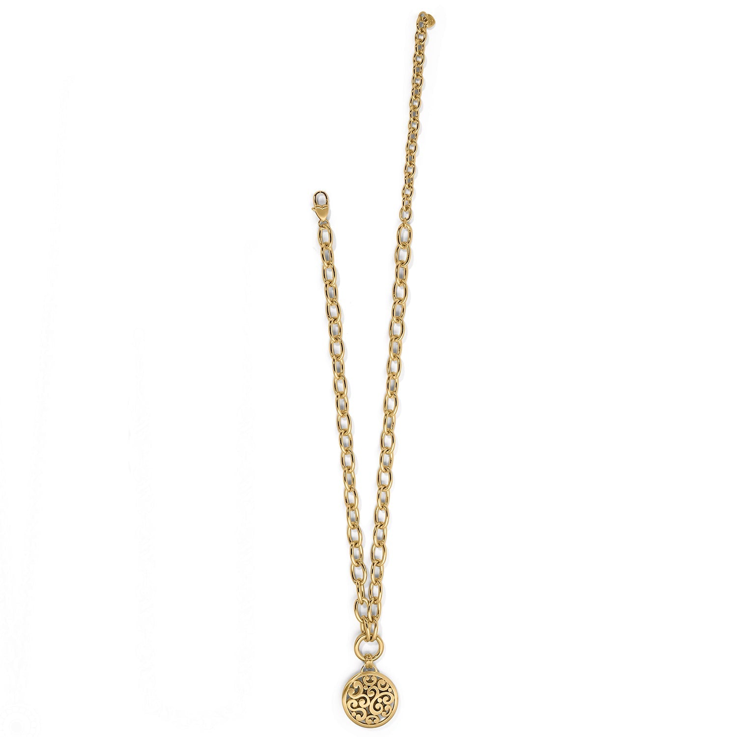 Brighton Contempo Medallion Charm Necklace | Gold - Juli's Wearable Art