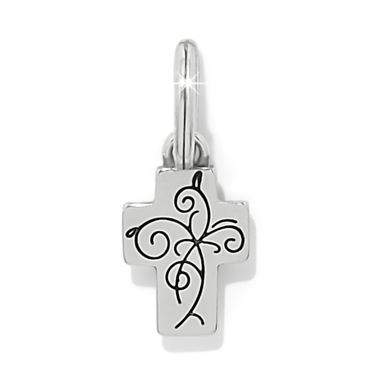Brighton Crystal Cross Charm - Light Rose - Juli's Wearable Art