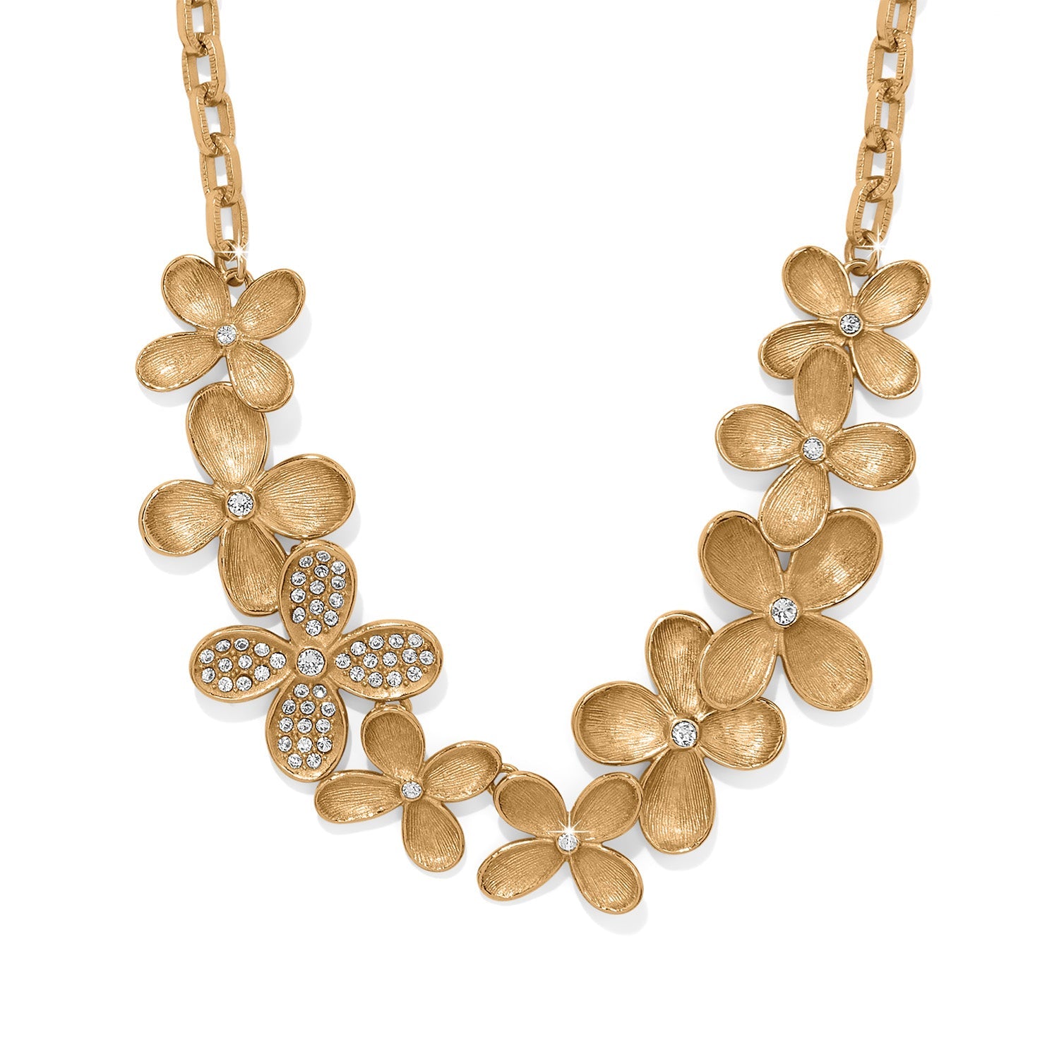 Brighton Everbloom Petal Pavé Necklace – Gold - Juli's Wearable Art