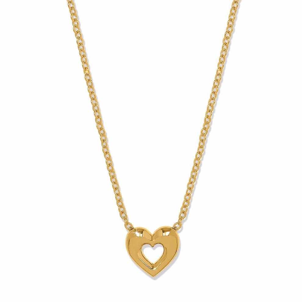 Brighton Gold Enchanting Heart Necklace - Gold - Juli's Wearable Art