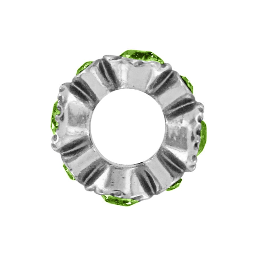 Brighton Halo Stargazer Crystal Spacer Bead | Peridot Green - Juli's Wearable Art