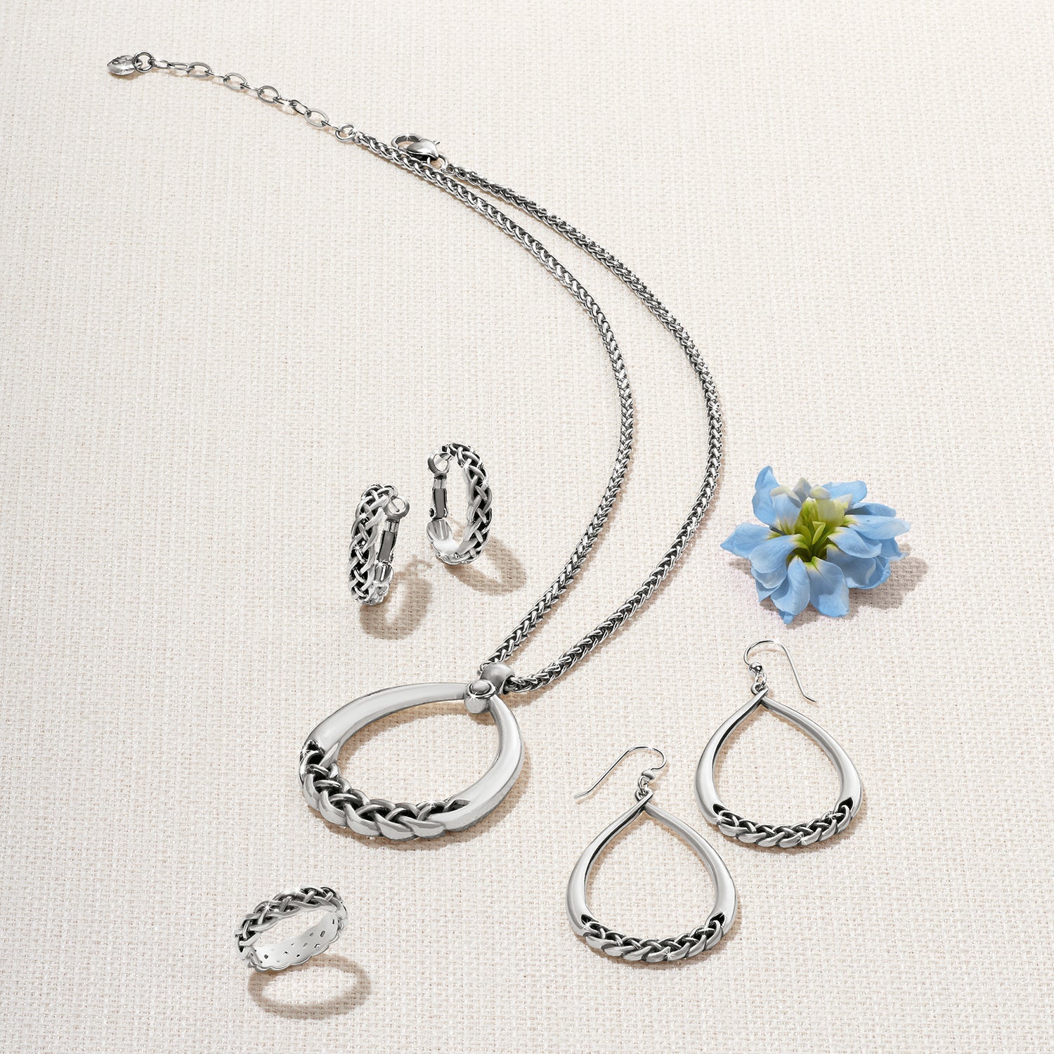 Brighton Interlok Braid Drop French Wire Earrings - Juli's Wearable Art