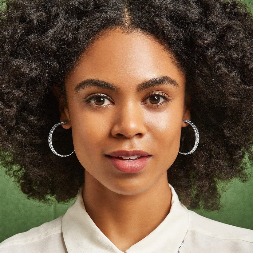 Brighton Interlok Braid Large Hoop Earrings - Juli's Wearable Art