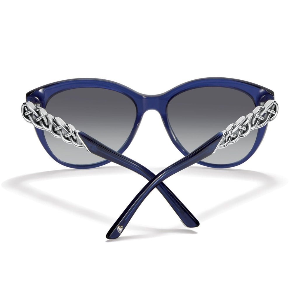 Brighton Interlok Braid Sunglasses - Silver - Blue - Juli's Wearable Art