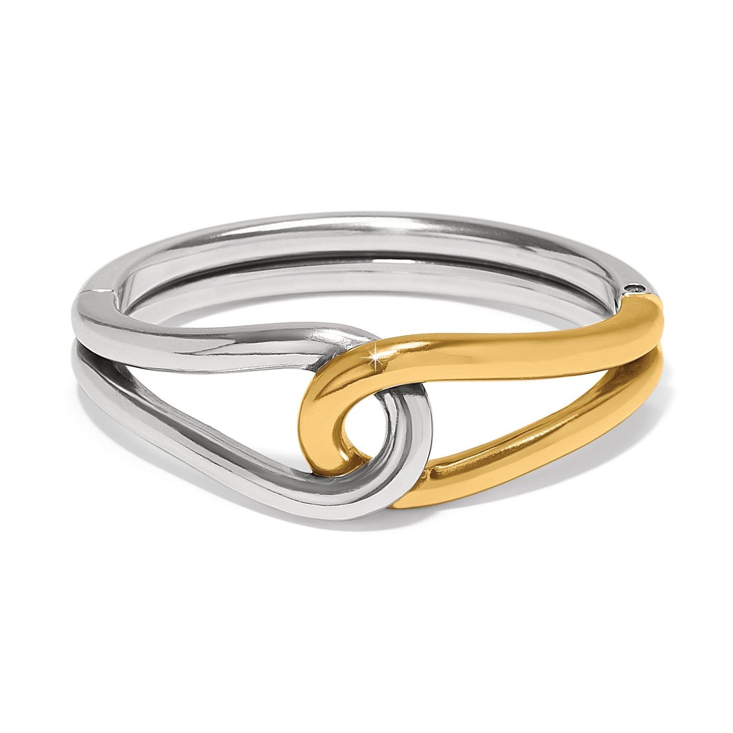 Brighton Interlok Curve Two Tone Hinge Bangle - Juli's Wearable Art