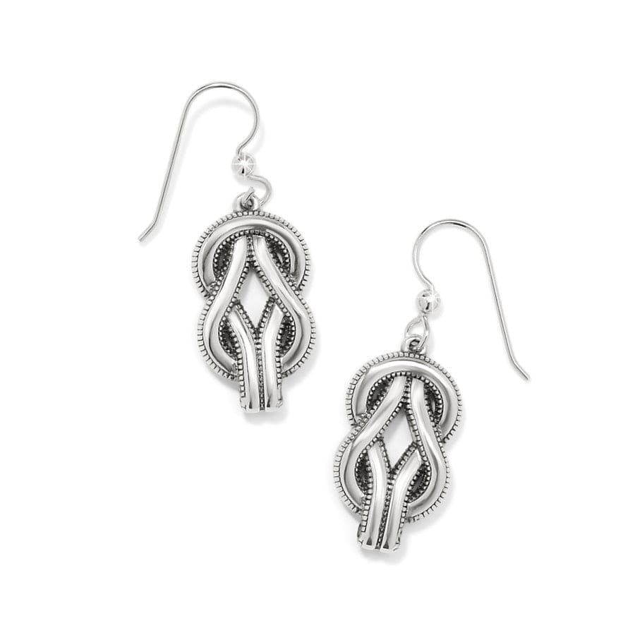 Brighton Interlok Harmony Black French Wire Earrings – Silver - Black - Juli's Wearable Art