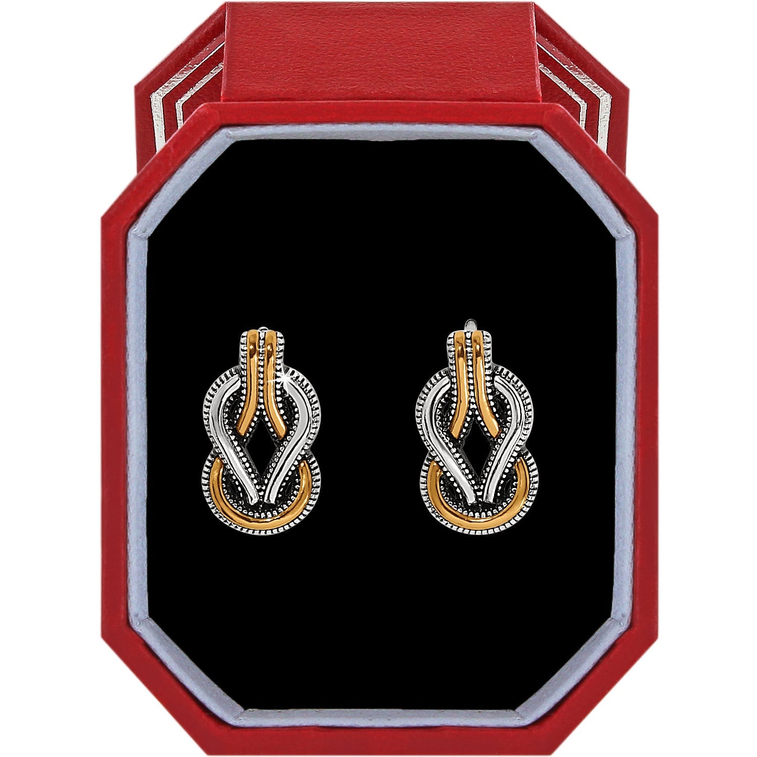 Brighton Interlok Harmony Two Tone Post Earrings – Gift Box - Juli's Wearable Art