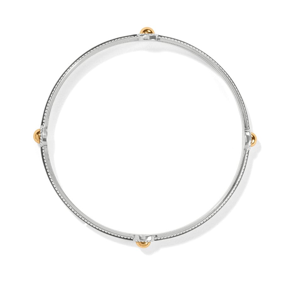 Brighton Interlok Noir Slim Bangle – Silver - Gold - Juli's Wearable Art