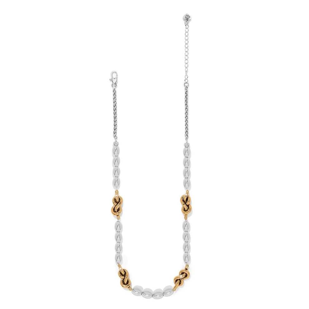 Brighton Interlok Single Knot Drops Collar Necklace – Silver - Gold - Juli's Wearable Art