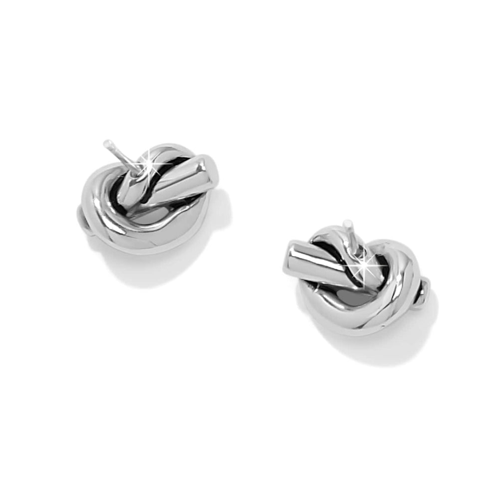 Brighton Interlok Single Knot Mini Earrings – Silver - Juli's Wearable Art