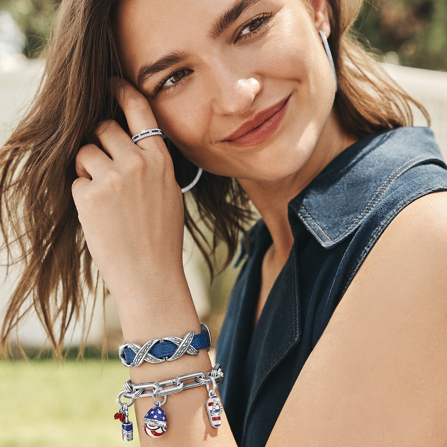 Brighton Kriss Kross Etched Bandit Bracelet - Juli's Wearable Art