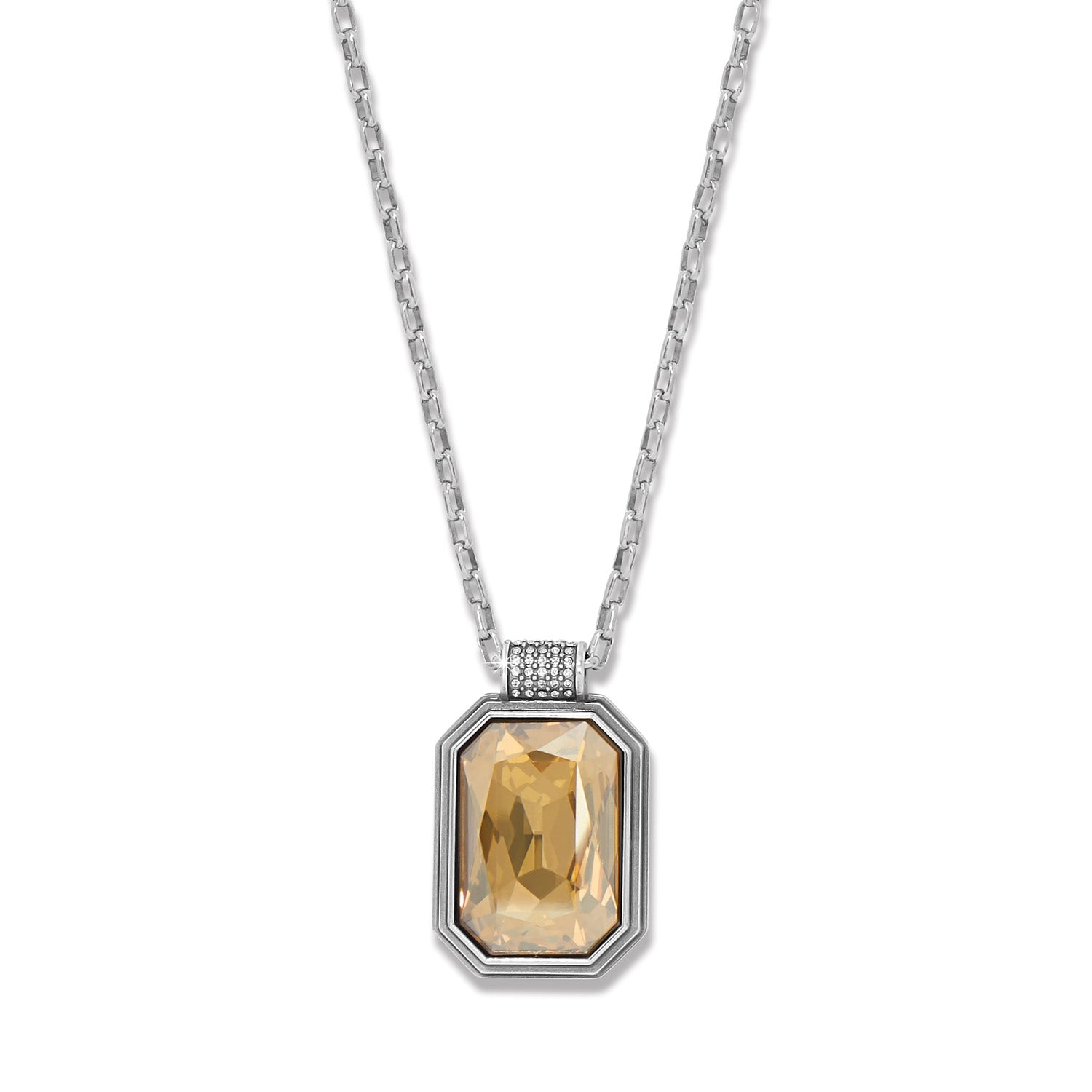 Brighton Meridian Aurora 67 Crystal Pendant Necklace - Silver Golden Shade - Juli's Wearable Art