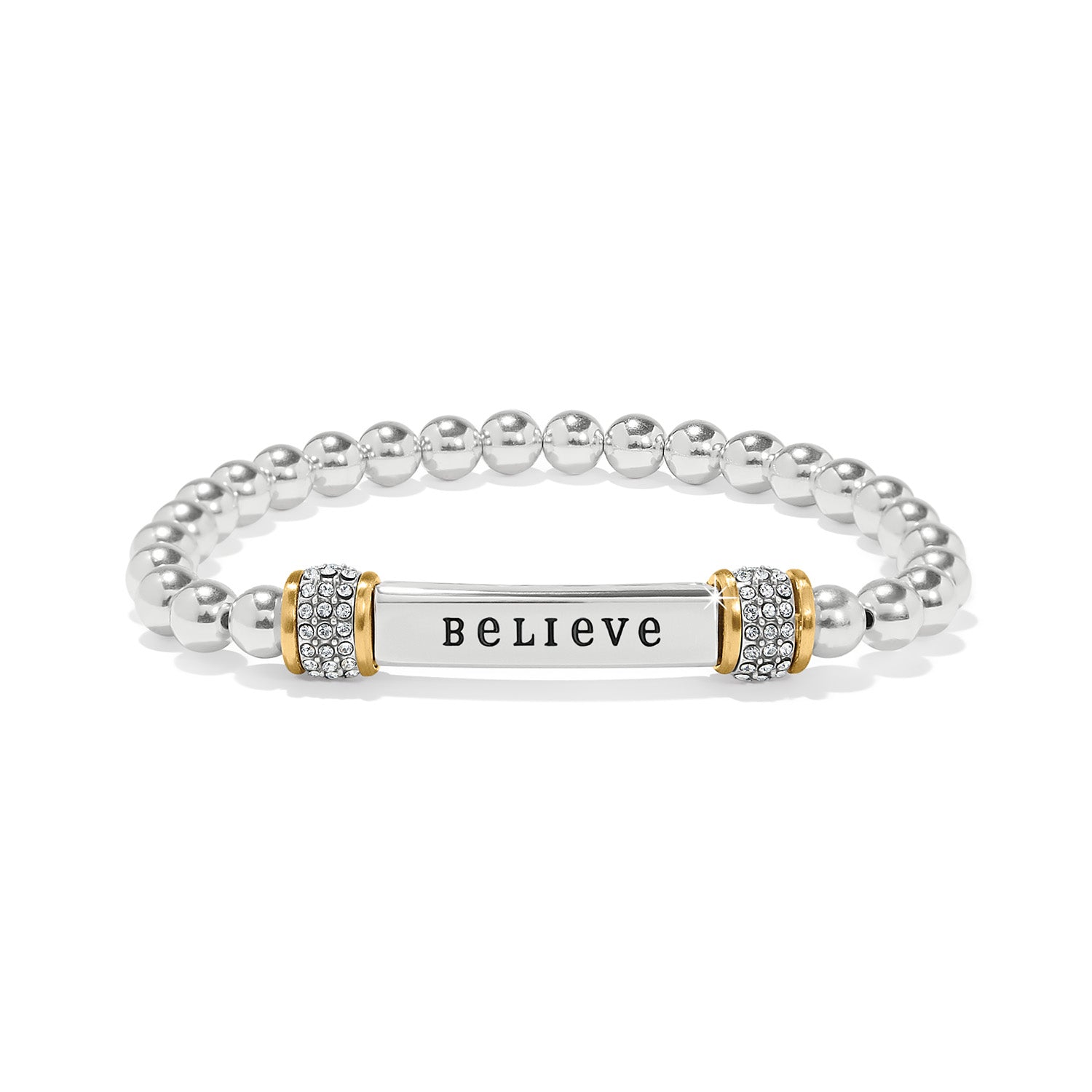 Brighton Meridian Believe Two Tone Stretch Bracelet - Juli's Wearable Art