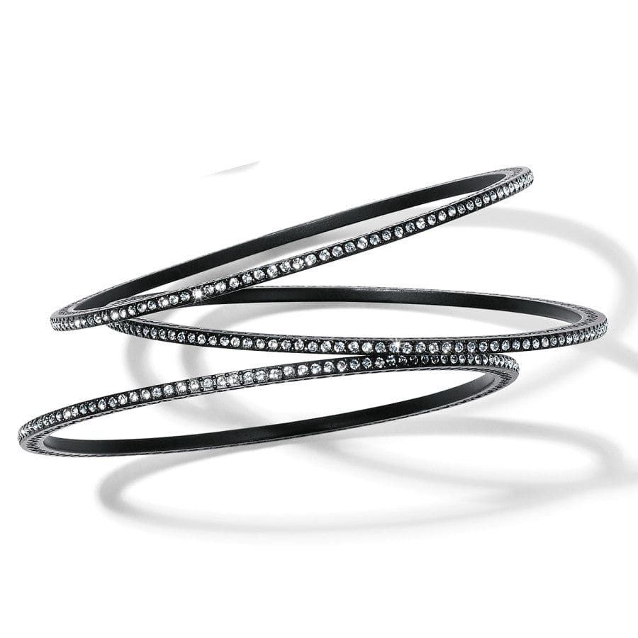 Brighton Meridian Eclipse Thin Bangle – Black Crystal Pave - Juli's Wearable Art