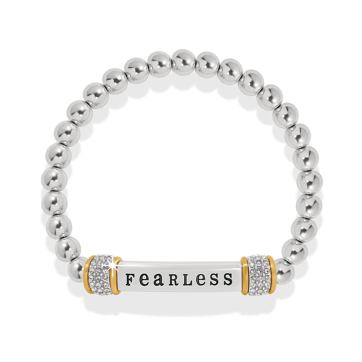Brighton Meridian Fearless Two Tone Stretch Bracelet - Juli's Wearable Art
