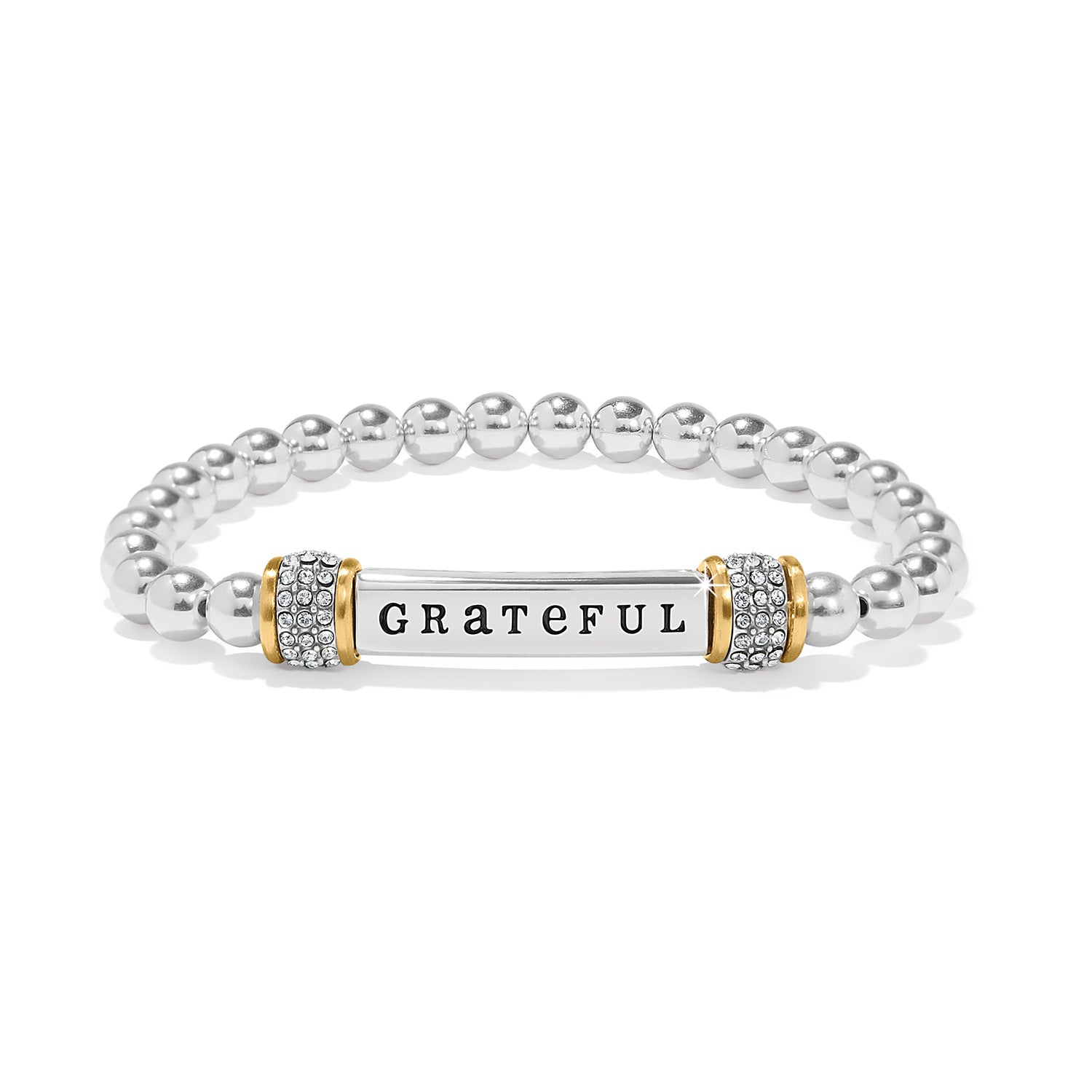 Brighton Meridian Grateful Two Tone Stretch Bracelet - Juli's Wearable Art